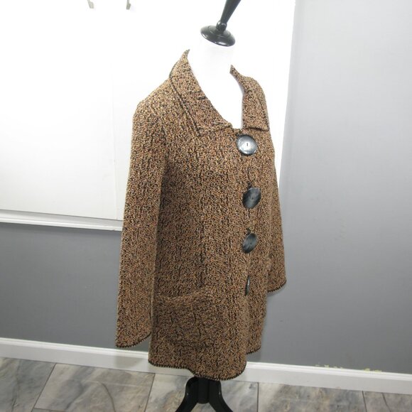 Willow Tweed Large Button Oversized Blazer Size Small - Picture 5 of 6
